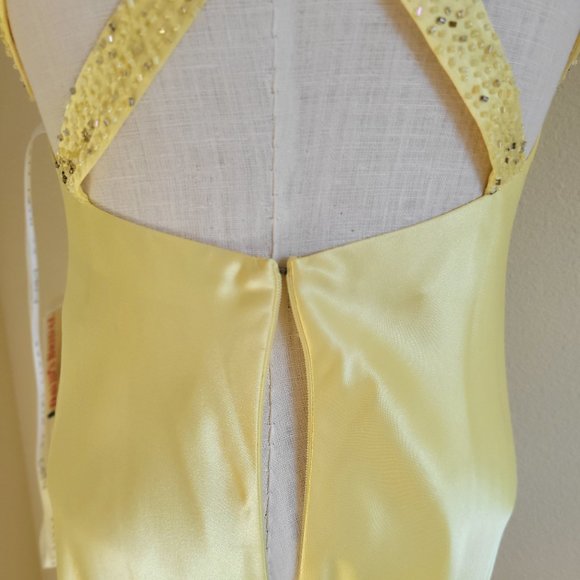 Elegant Yellow Evening Gown - Picture 7 of 13